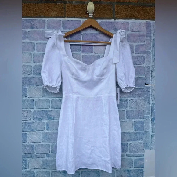 Reformation Spring Linen Dress New size 4 - Picture 4 of 15